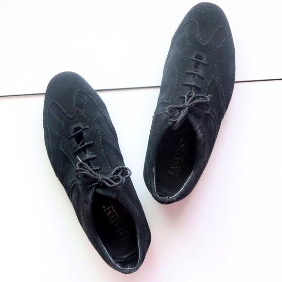 Sabatini Collection Men’s Black Suede Leather Lace-Up Casual Shoes Sneakers 11.5 - Picture 15 of 16